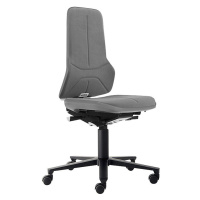 bimos Pracovní otočná židle NEON, kolečka, synchronní mechanika, Supertec, šedý flexibilní pás