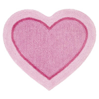 Růžový dětský koberec ve tvaru srdce Catherine Lansfield Heart, 50 x 80 cm