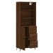 vidaXL Skříň highboard hnědý dub 69,5 x 34 x 180 cm kompozitní dřevo