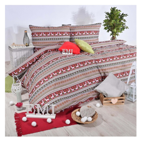 Vánoční povlečení bavlněné Christmas EMI, Prodloužený set jednolůžko obsahuje 1x 220x140 + 1x 90