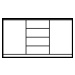 Ložnice Dubaj Barva korpusu: Bílá + černé sklo, Varianty: Šatní skříň