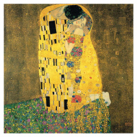 Reprodukce obrazu Gustav Klimt The Kiss, 90 x 90 cm
