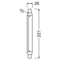 OSRAM LED žárovka OSRAM S15, S19, 22,1 cm, 4 W, 2 700 K