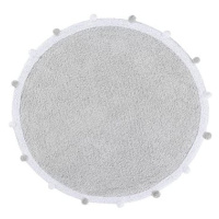 Přírodní koberec, ručně tkaný Bubbly Light Grey 120 × 120 o cm