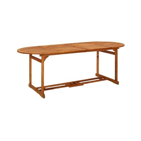 Zahradní jídelní stůl 220 × 90 × 75 cm masivní akáciové dřevo, 315949 SHUMEE