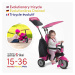 Tříkolka smarTrike Glow 4v1 Touch Steering Black Pink 6402200 růžovo černá