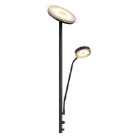 Globo LED stojací lampa Ernst s pružným ramenem, černá