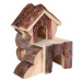 Dřevěný domek BJORK pro křečky, 2 místnosti 15 x 15 x 16 cm