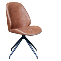 Norddan Designová otočná židle Laqueta vintage hnědá