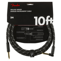 Fender Deluxe Series 10 Instrument Cable Angled Black Tweed