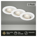 BRILONER 3ks sada LED vestavné svítidlo, pr. 8,6 cm, 5 W, bílé BRILO 7050-036