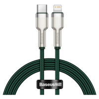 Kabel USB-C cable for Lightning Baseus Cafule, PD, 20W, 1m (green)