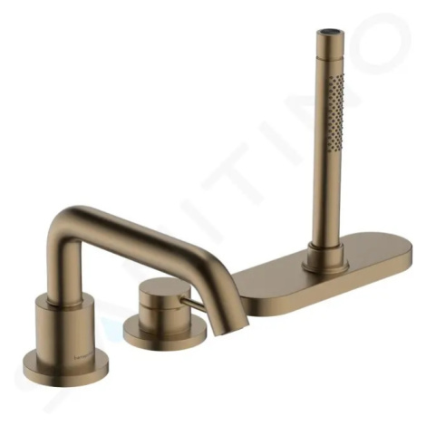 Hansgrohe 73447140 - Baterie na okraj vany, 3-otvorová instalace, sBox, kartáčovaný bronz