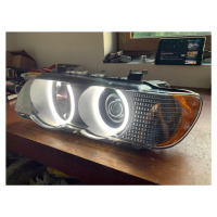 2v1 Dual Colors Cotton Led kroužky Bmw E46 (1998 2001) Žlutá Bílá