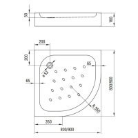 Deante Standard New 80 x 80 cm KTA054B