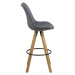 Dkton Designová barová židle Nascha tmavě šedá