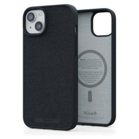 NJORD Suede MagSafe kryt iPhone 15 Plus černý