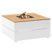 COSI Stůl s plynovým ohništěm cosipure 100 bílý rám / deska teak