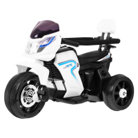 Elektrická motorka s vodicí tyčí 3v1 bílá