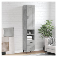 vidaXL Skříň highboard betonově šedá 34,5x34x180 cm kompozitní dřevo