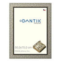 DANTIK rámeček 50 × 70, PRAHA stříbrný plexi čiré