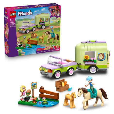 LEGO® Friends 42695 Přívěs s koněm a hříbětem