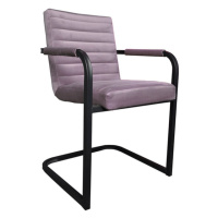 Jídelní židle Merenga černá, světle růžová
