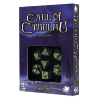 Sada kostek Call of Cthulhu 7th Edition Dice Set Black and Green