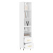 vidaXL Skříň highboard bílá s vysokým leskem 34,5x34x180 cm kompozit