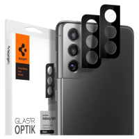 2 x KUSY Spigen Optik.TR ochrana 9H na celý fotoaparát Samsung Galaxy S21 5G Black