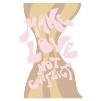 Ilustrace Make Love not Conflict, Studio Collection, (26.7 x 40 cm)