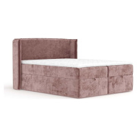 Růžová boxspring postel s úložným prostorem 180x200 cm Passion – Maison de Rêve