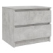 SHUMEE Noční stolek betonově šedý 50 × 39 × 43,5 cm dřevotříska, 806201