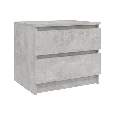 SHUMEE Noční stolek betonově šedý 50 × 39 × 43,5 cm dřevotříska, 806201