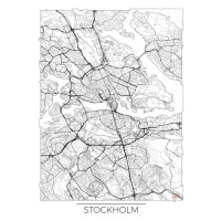 Mapa Stockholm, Hubert Roguski, 30 × 40 cm