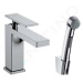 Hansgrohe 73210000 - Umyvadlová baterie s výpustí Push-Open a bidetovou sprškou, EcoSmart, chrom