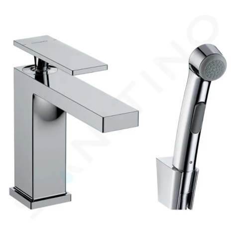 Hansgrohe 73210000 - Umyvadlová baterie s výpustí Push-Open a bidetovou sprškou, EcoSmart, chrom