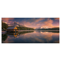 Fotografie Maligne Lake, Canada, David Martin Castan, 50 × 22.4 cm