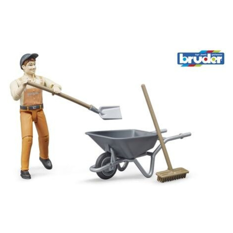 Bruder 62130 BWORLD Set komunal s figurkou