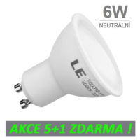 LED21 LED žárovka 6W GU10 475lm Neutrální bílá, 5+1 ZDARMA