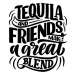 Ilustrace Lettering poster with quote about tequila, SvetlanaKutsin, (40 x 40 cm)