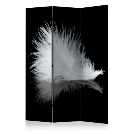 Paraván White feather Dekorhome 225x172 cm (5-dílný) Artgeist