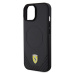 Zadní kryt Ferrari PU Leather Bottom Carbon pro Apple iPhone 15 Plus, black