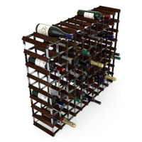 RTA Stojan na víno na 90 lahví, tmavá borovice - pozinkovaná ocel / rozložený