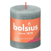 BOLSIUS rustikální svíčka eukalyptově zelená 80 × 68 mm