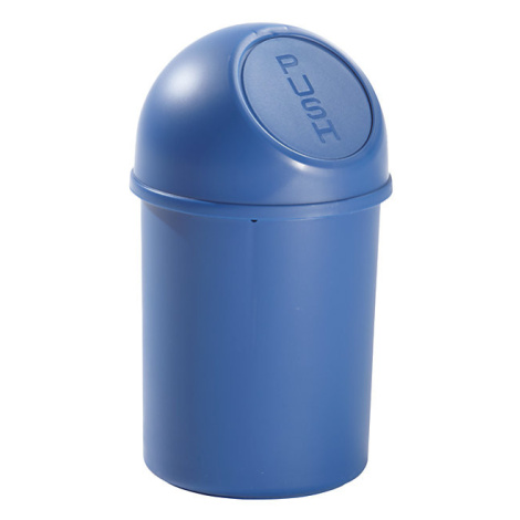 helit Samozavírací nádoba na odpadky z plastu, objem 6 l, bal.j. 6, v x Ø 375 x 216 mm, modrá