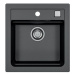 Alveus ATROX 20 černý 91 + pop up sifon, obdélníkový granitový dřez 470x500x200 mm Černý