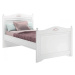 Rustikální bílá postel 120x200cm ballerina - bílá