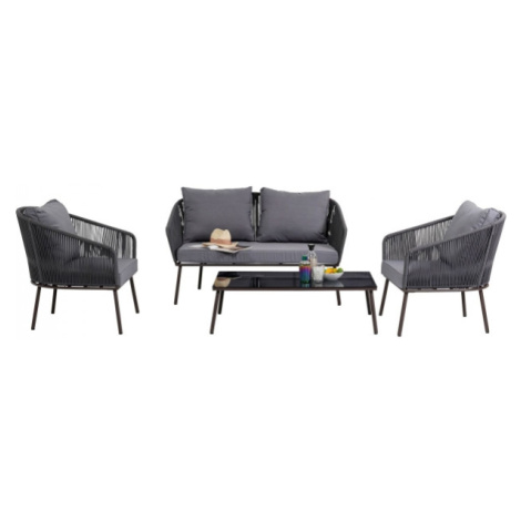 KARE Design Set zahradního nábytku Elba Quattro - šedý (set 4 kusů)