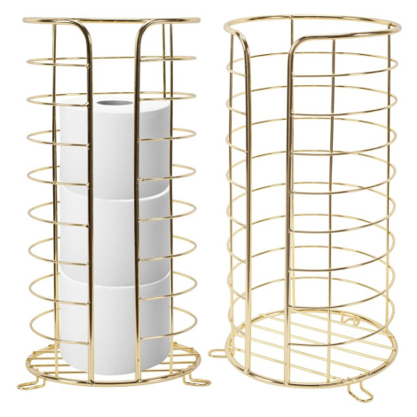 Zlatý kovový držák na toaletní papír s lesklou povrchovou úpravou